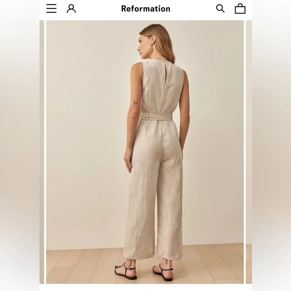 Reformation Naomi linen jumpsuit